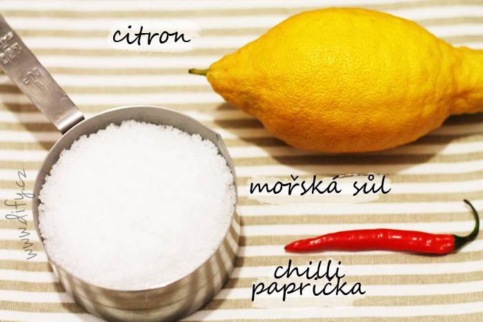 Recept na citronovou sůl s chilli papričkou